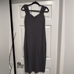 3/$30 Mix & Match - NWT Ardene Black and Grey Striped Midi Dress, Med